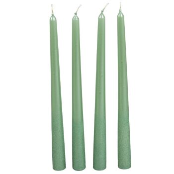   Bársony metál sziluett gyertya 300mm menta 4db/csom (db ár)