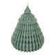 Bársony glitter origami fenyő gyertya 90x120mm zöld
