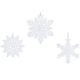 Hópihe dísz akasztós glitteres fehér 10cm