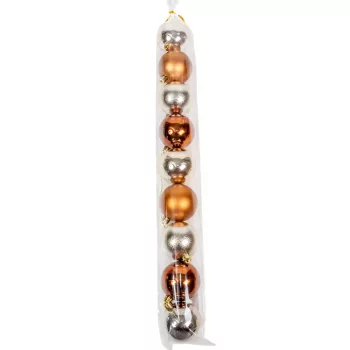 Műanyag gömb amber mix 6cm 9db-os