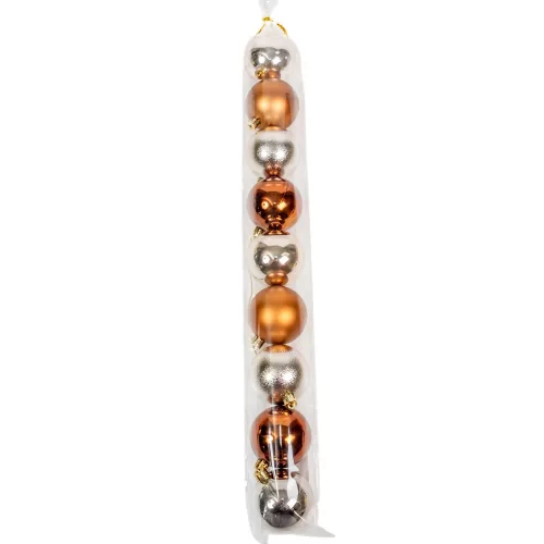 Műanyag gömb amber mix 6cm 9db-os