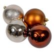 Műanyag gömb amber mix 8cm 5db-os