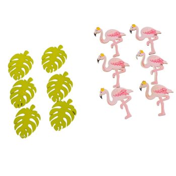 Lézervágott festett dísz 4cm 6db-os