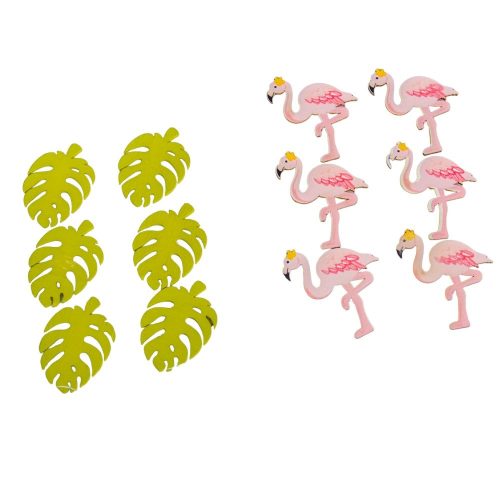 Lézervágott festett dísz 4cm 6db-os