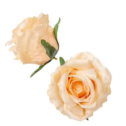 Rózsa virágfej krém D9cm 12db/csom