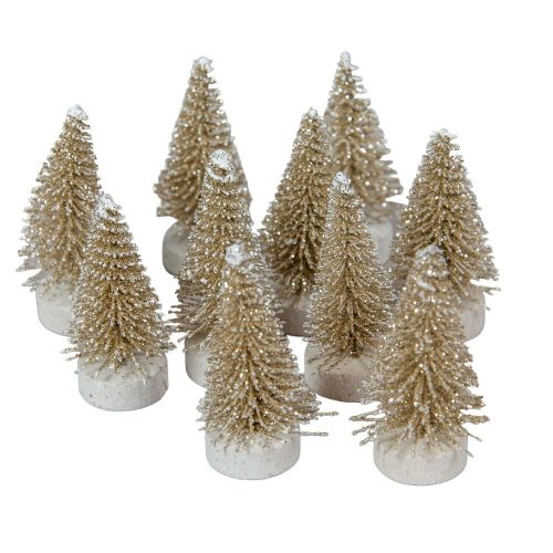 Mini fenyő óarany 4cm 10db-os