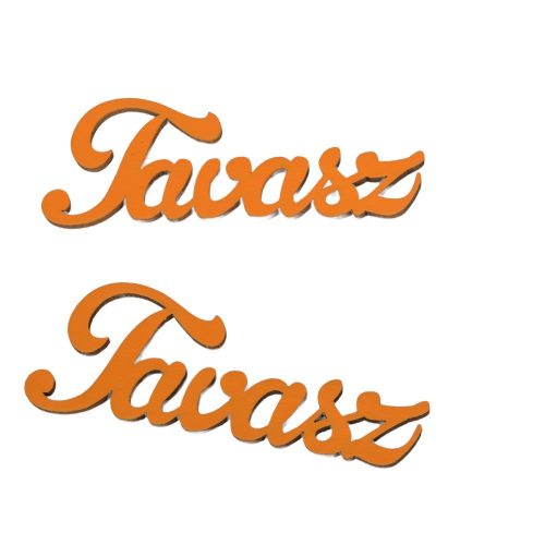 Tavasz felirat narancs 9,5cm 2db-os