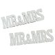 Fa MR&MRS felirat fehér 10,5cm 2db-os