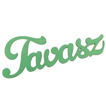 Tavasz felirat fa menta