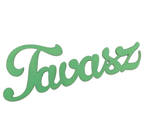 Tavasz felirat fa menta