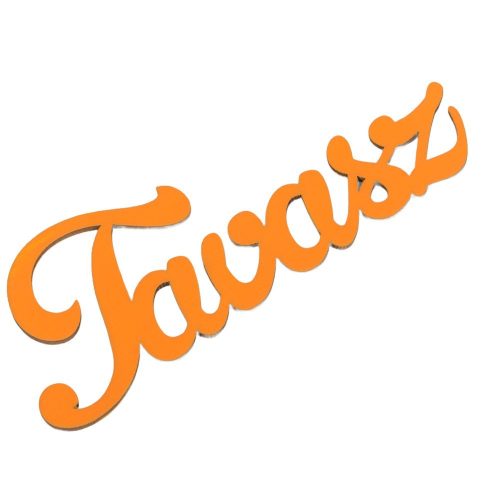 Tavasz felirat fa 15cm narancs