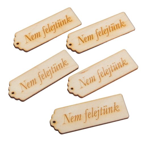 Natúr fa NEM FELEJTÜNK tábla 8cm 5db-os