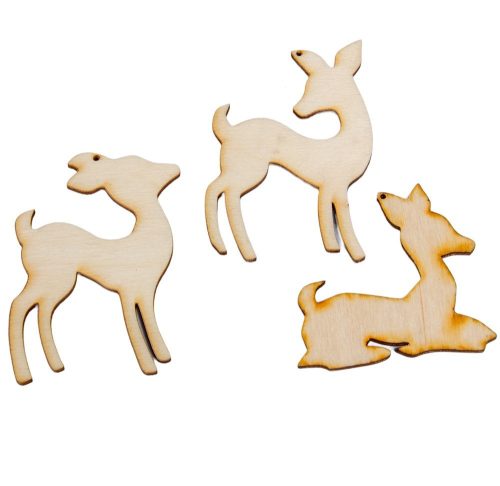 Natúrfa őzike 6-8cm 3db-os