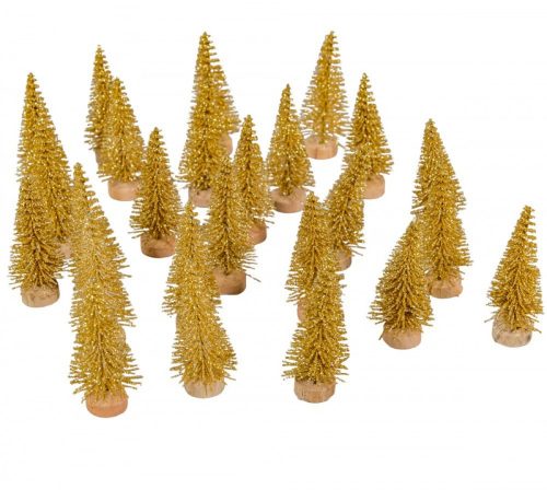 Mini fenyő arany 6cm 20db-os