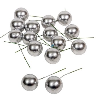 Bogyós betűző 3+5,5cm ezüst 15db-os