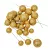 Glitteres golyó pick arany D2,5-3-4cm 30db-os