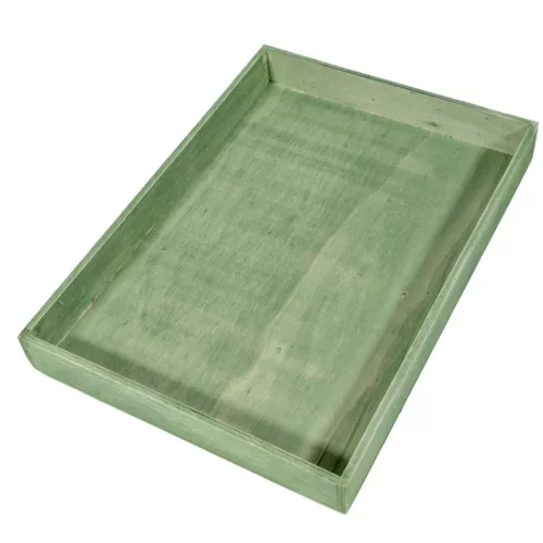 Dekotálca fa zöld M4x35x25cm 