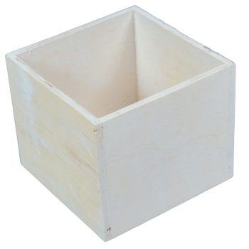 Dekorláda fehér kocka M11x13x13cm