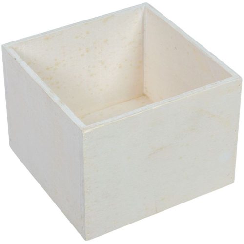 Dekor láda fehér kocka M12x16x16cm