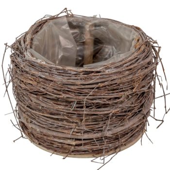 Fonott inda kaspó bélelt D17cm M12cm