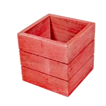 Dekoláda vintage mini piros M8x8x8cm