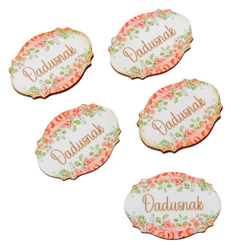 Nyomtatott dekorkarton Dadusnak 4cm 5db-os csomag