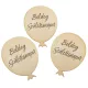 Nyomtatott dekorkarton  Boldog születésnapot lufi  krém 10cm 3db-os