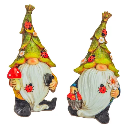 Nyomtatott dekorkarton katicás manó 9,5cm 2db-os csomag