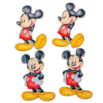 Nyomtatott dekorkarton Mickey egérke 9cm 4db-os