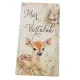 Nyomtatott fa tábla Már vártalak akasztós tábla 13x24,3cm