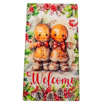   Nyomtatott fa tábla Welcome mézi akasztós tábla 13x24,3cm