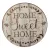 Nyomtatott fa tábla koszorú közép - Home Sweet Home 14,8cm