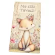 Nyomtatott fa tábla - Na szia Tavasz 13x24,3cm