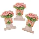 Nyomtatott dekorkarton  Tulipános lány Szeretlek anya 7cm 3db-os