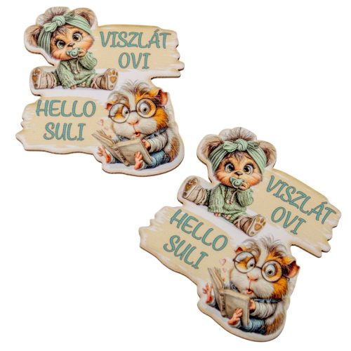 Nyomtatott dekorkarton - Viszlát ovi...8cm 2db-os csomag