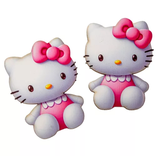 Nyomtatott dekorkarton Hello Kitty 7cm 2db-os csomag