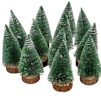 Mini fenyő havas zöld 12cm 12db-os