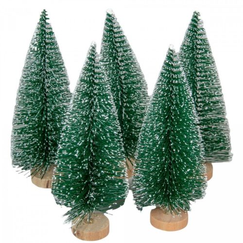 Mini fenyő glitteres zöld 16cm 12db-os