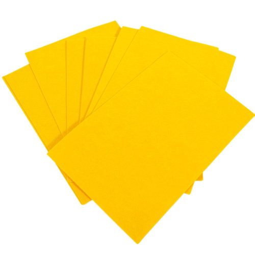 Barkács filc lap A4 méret sárga 2mm 10db-os csomag