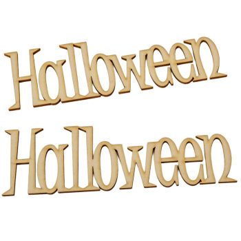 Natúr fa Halloween felirat 15cm 2db-os