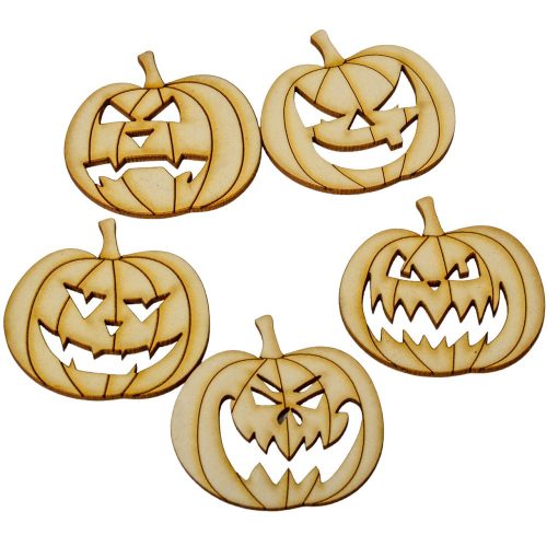 Natúr fa Halloween tökök 5cm 5db-os