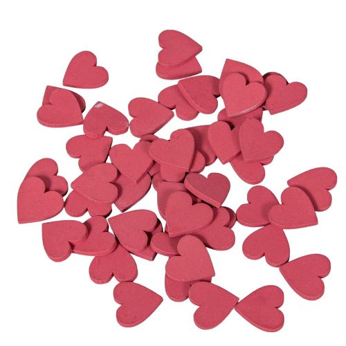 Fa szív piros 2cm 50db-os