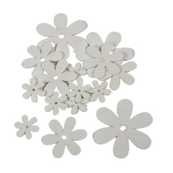 Fa virág 3-5-7cm fehér 15db-os