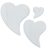 Fehér francia szív 4-8-11cm 20db-os