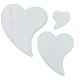 Fehér francia szív 4-8-11cm 20db-os