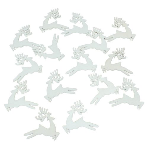Szarvas ugró fa fehér 5cm 15db-os