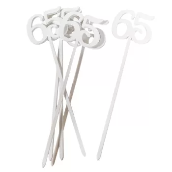 Beszúrható számok 65-ös fehér 26cm 6db-os