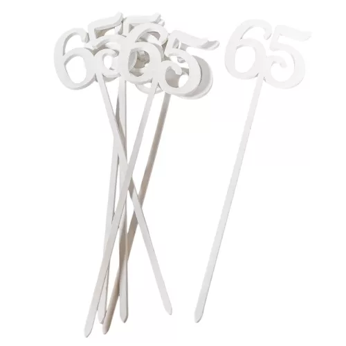 Beszúrható számok 65-ös fehér 26cm 6db-os
