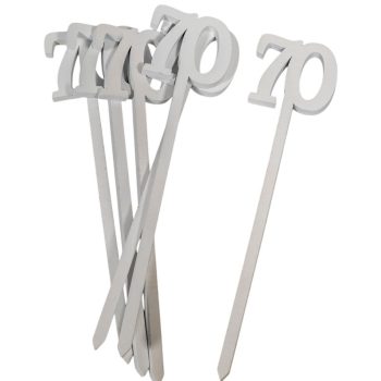 Beszúrható szám 70-es fehér 26cm 6db-os