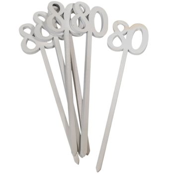 Beszúrható szám 80-as fehér 26cm 6db-os